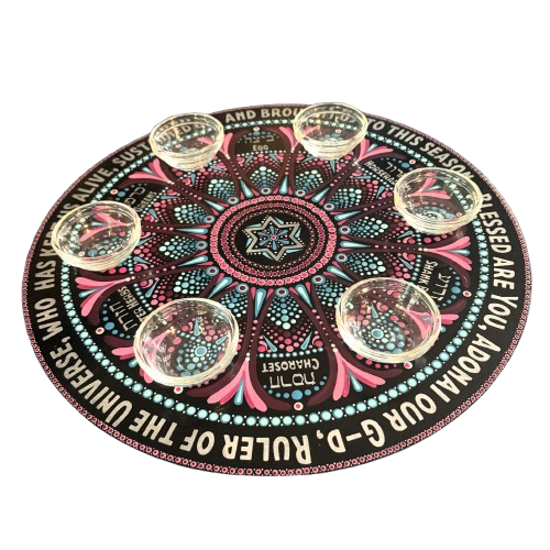 Thumbnail: Mandala Blessing Art Miami Vice Seder Plate