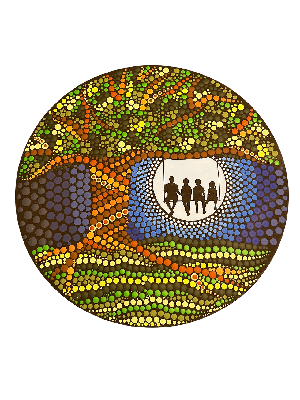 Thumbnail: Family Tree Silhouette Mandala Blessing Art