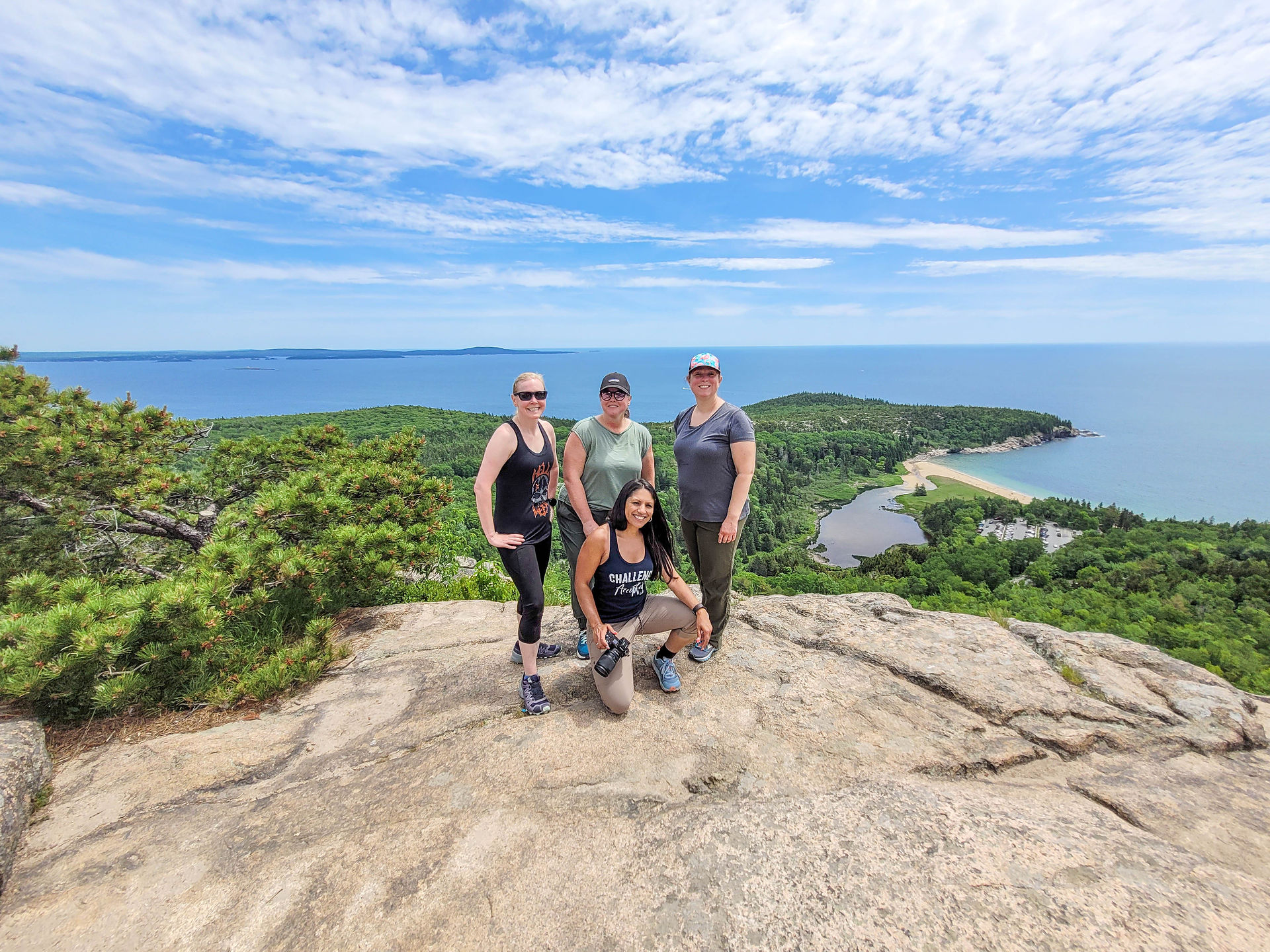 Victory photo at the top of the Beehive Trail 