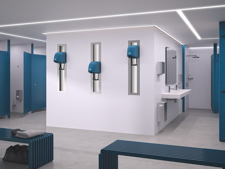 Weltneuheit: Höhenverstellung der Rez-Warmluftduschen jetzt unterputz verbaubar