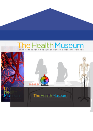 The Health Museum community outreach tent set up & design