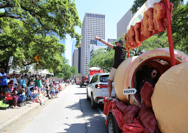 The Health Museum's "Fart Car" at The Orange Show's Houston Art Car Parade & Festival