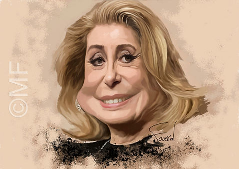 caricature deneuve