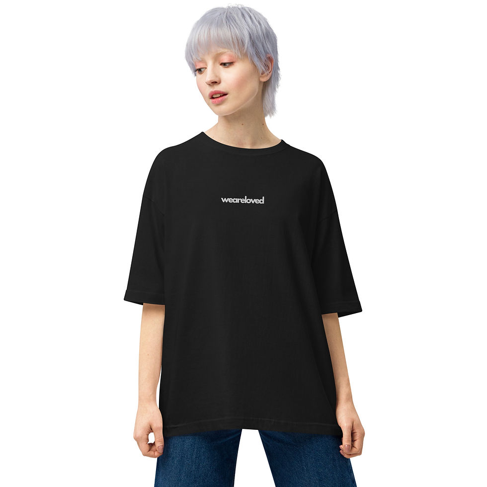 Thumbnail: WeAreLoved - embroidered, minimalist, oversized tee - unisex