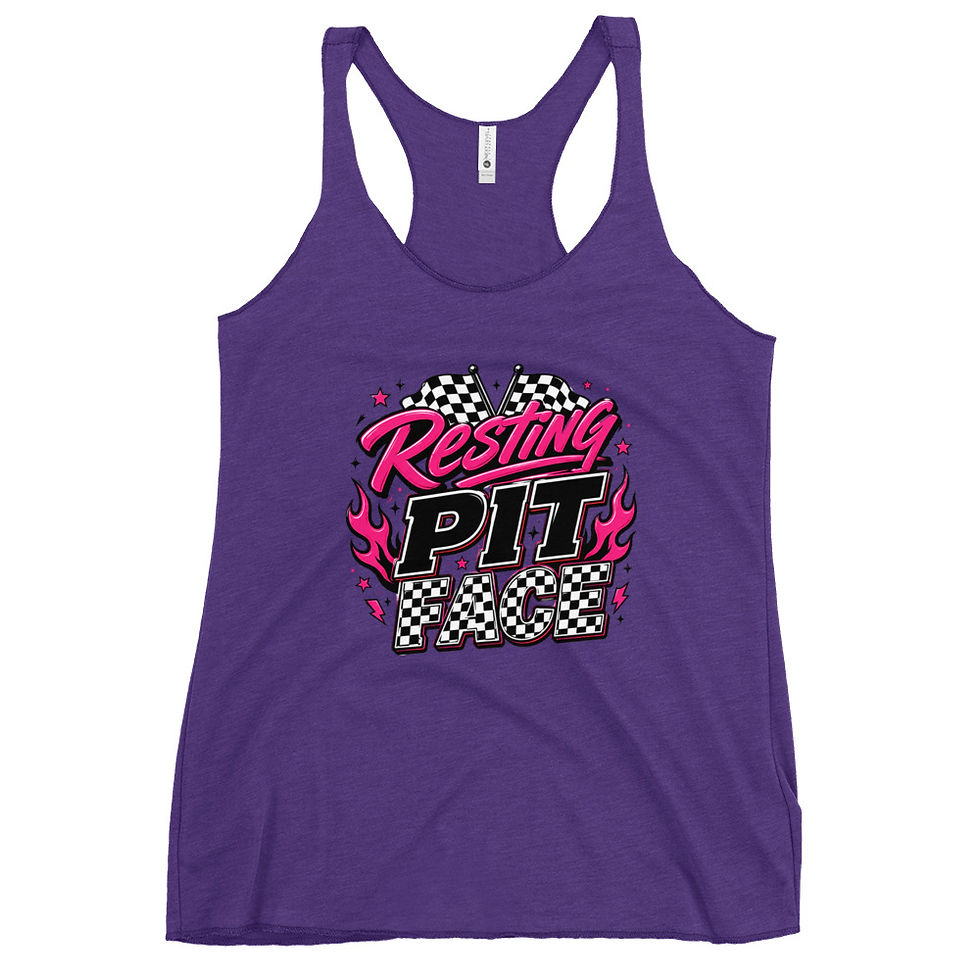 Thumbnail: RKM Racing - Resting Pit Face Women's Racerback Tank