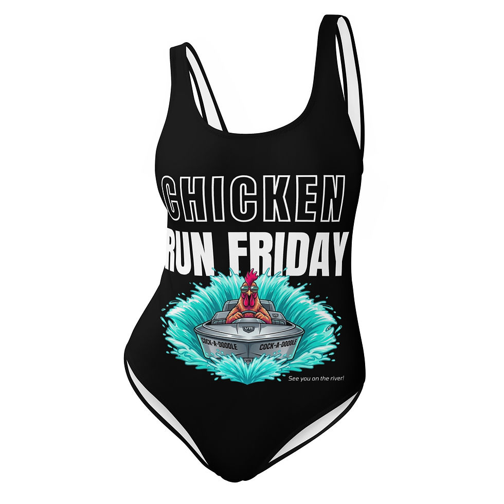 Thumbnail: Black Chicken Run Friday One-Piece Swimsuit