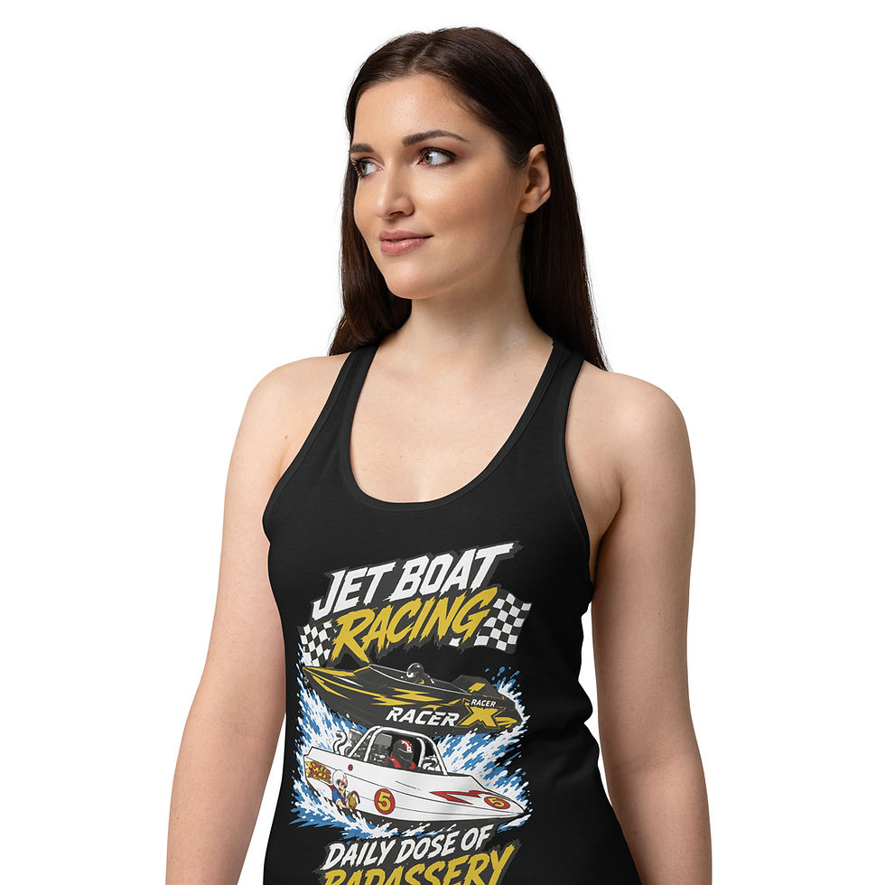 Thumbnail: Daily Dose of Badassery Women’s fitted racerback tank top
