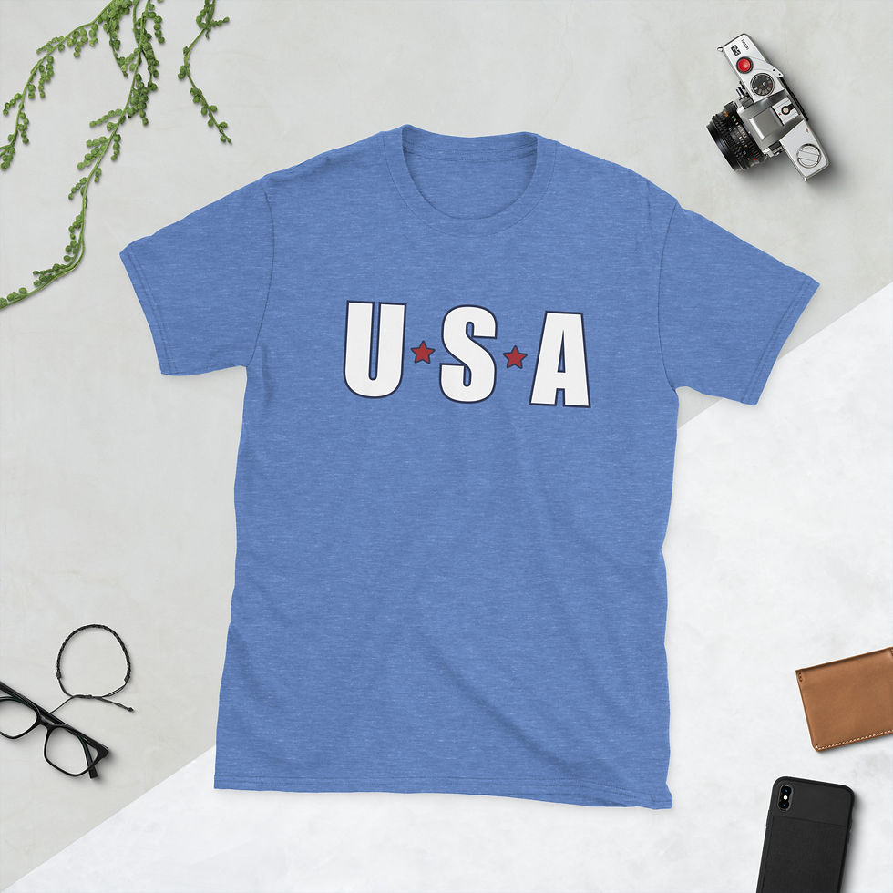 Thumbnail: USA Stars Short-Sleeve Unisex T-Shirt