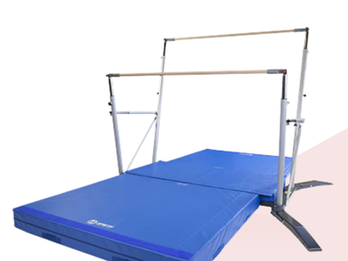 Freestanding without tensioning for training
Includes built-in transport system
Quick adjustments
Optimal tensioning cables
Smoothly adjustable width from 130 cm to 205 cm in 5 cm increments
5200-100 | Landing Mat set for Freestanding Uneven Bars
4140705 | Men's Rails for Freestanding Uneven Bars (Optional)