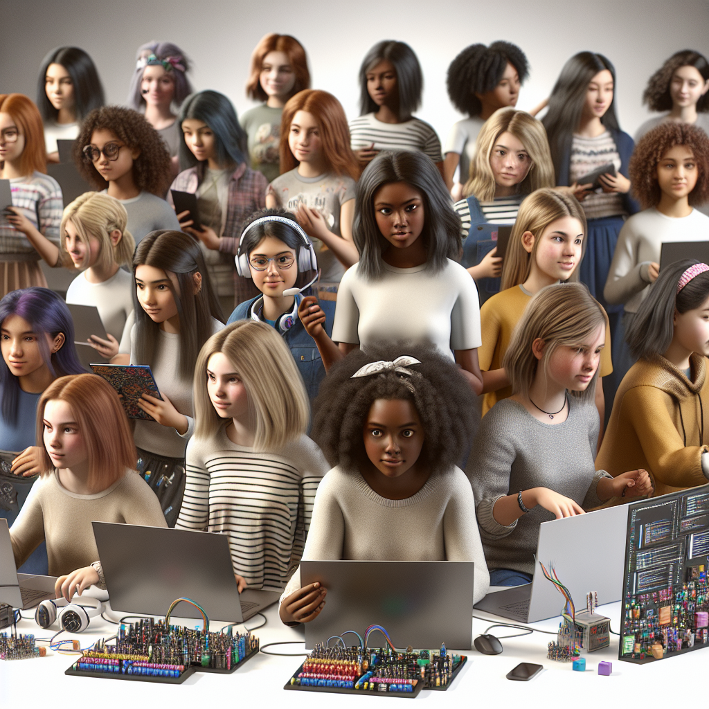 Girl learning to code
