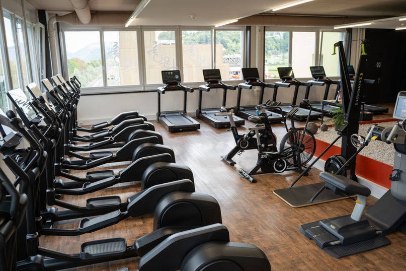 Cardiobereich mit Crosstrainer, Laufbänder, Veloergometer