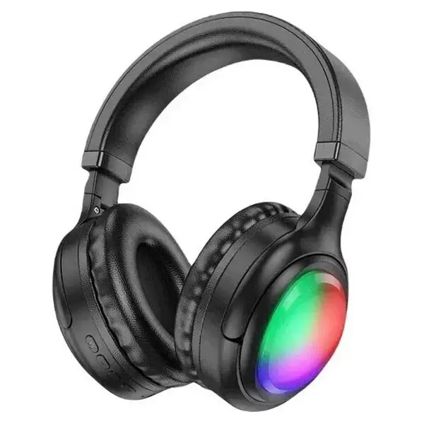 Hoco W48 Focus RGB over-ear Bluetooth headphones Black for music and gaming