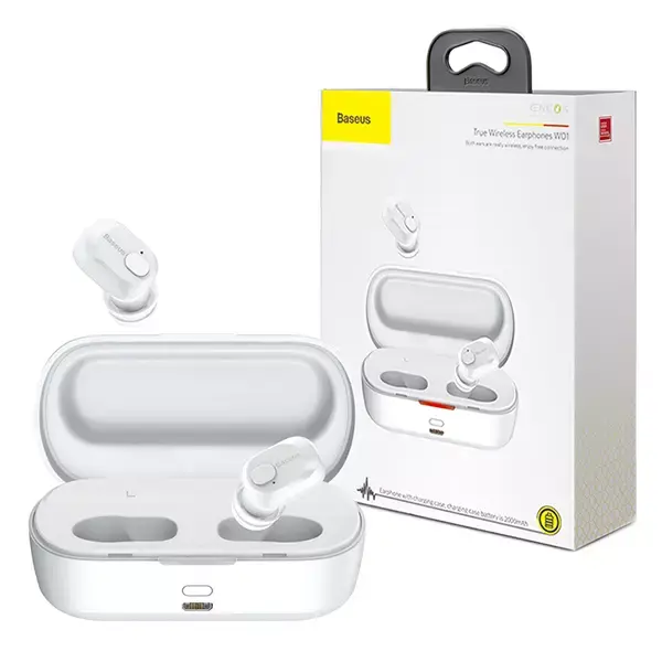 aseus Encok W01 True Wireless Earphones – Bluetooth earbuds with ergonomic design, noise isolation, and long battery life.