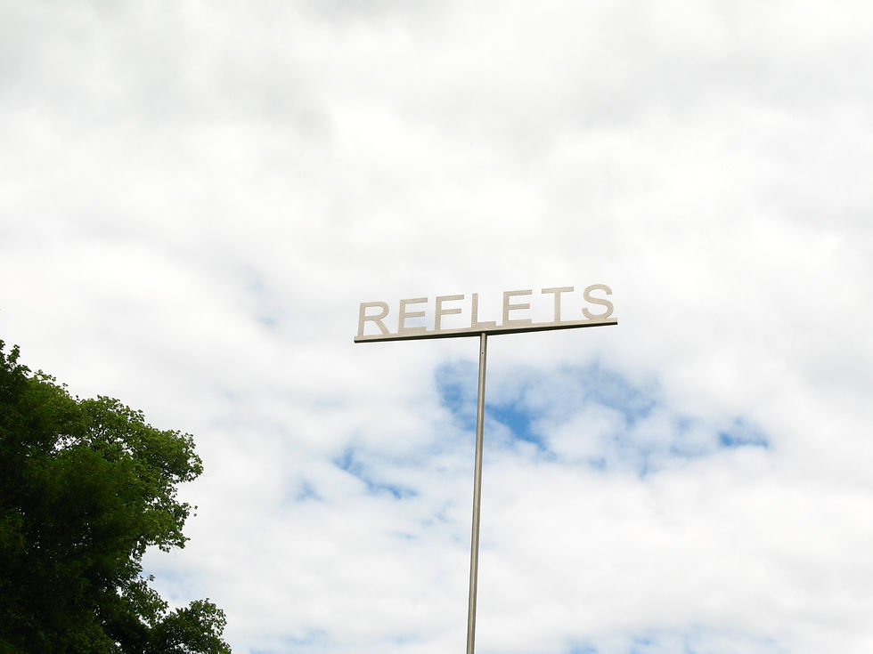 Installation, Les mots de l’impressionnisme, Jumiège à Ciel Ouvert, Normandie, France, 2010