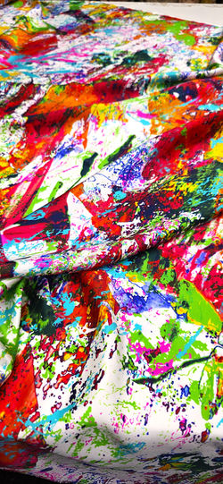 A contemporary color splash silk