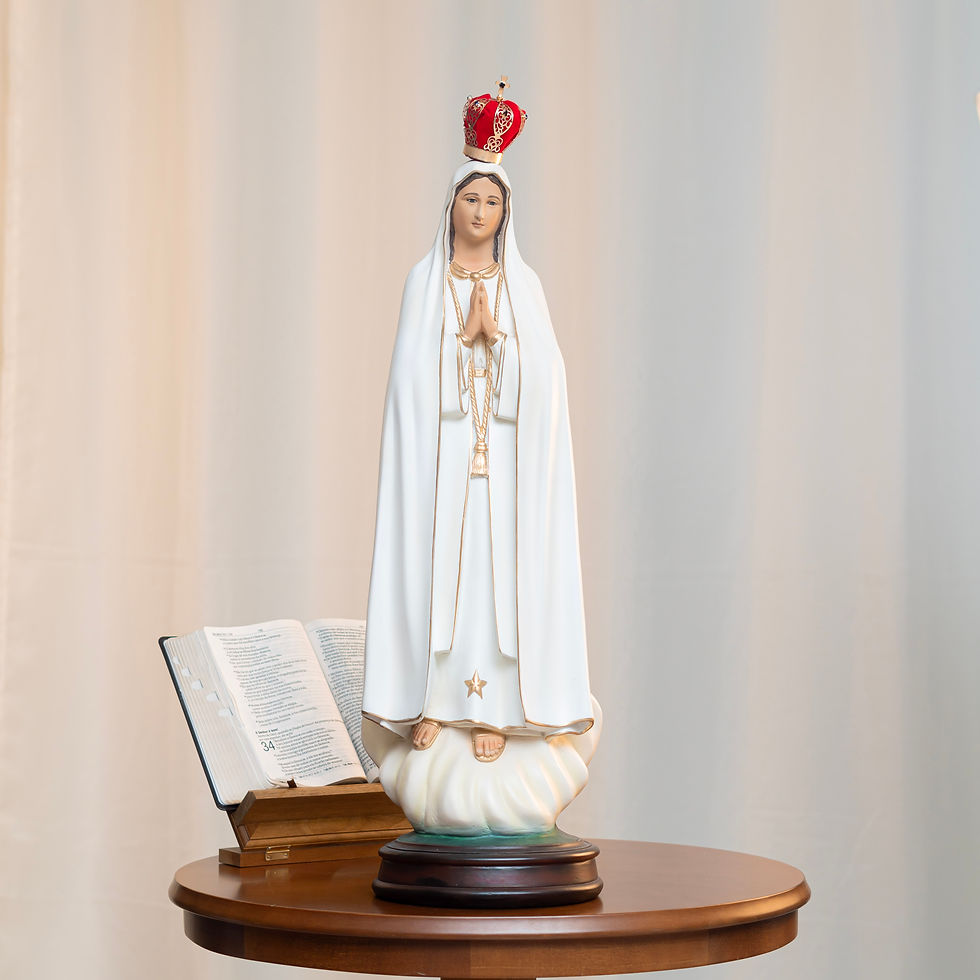 Miniatura: Nossa Senhora de Fátima 60cm Resina (C/ coroa)