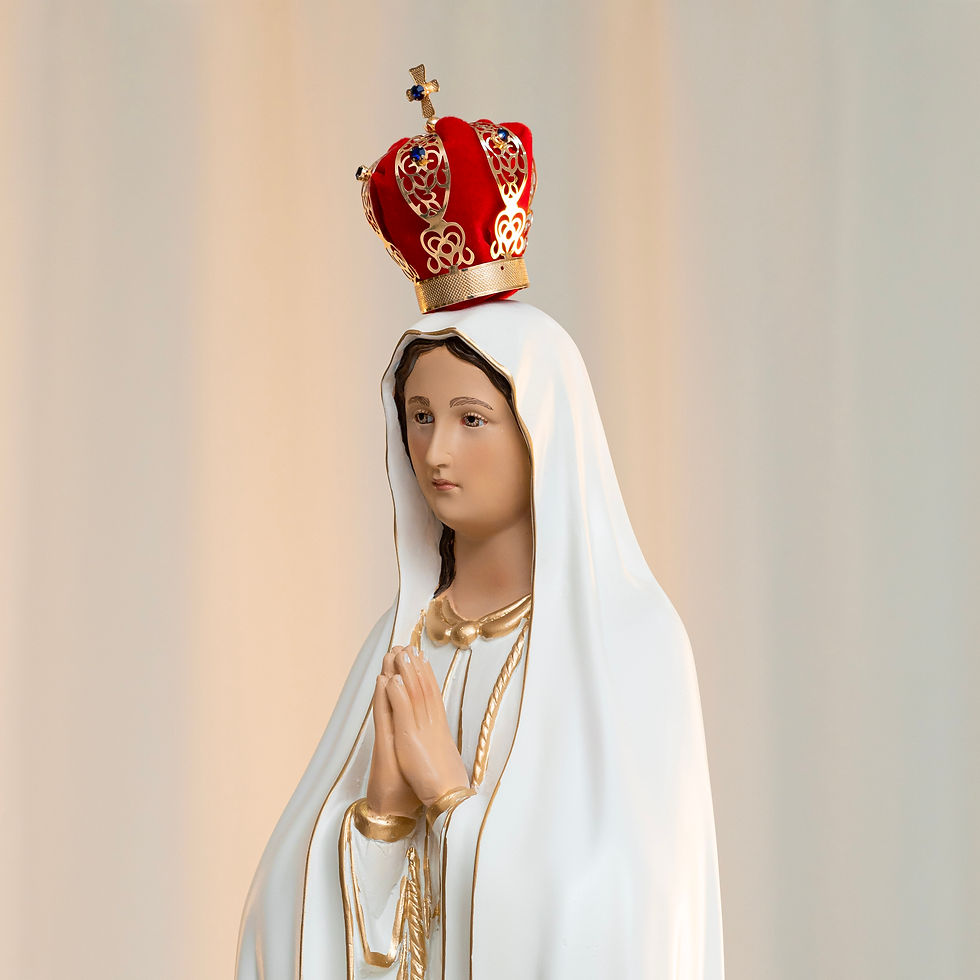 Miniatura: Nossa Senhora de Fátima 60cm Resina (C/ coroa)