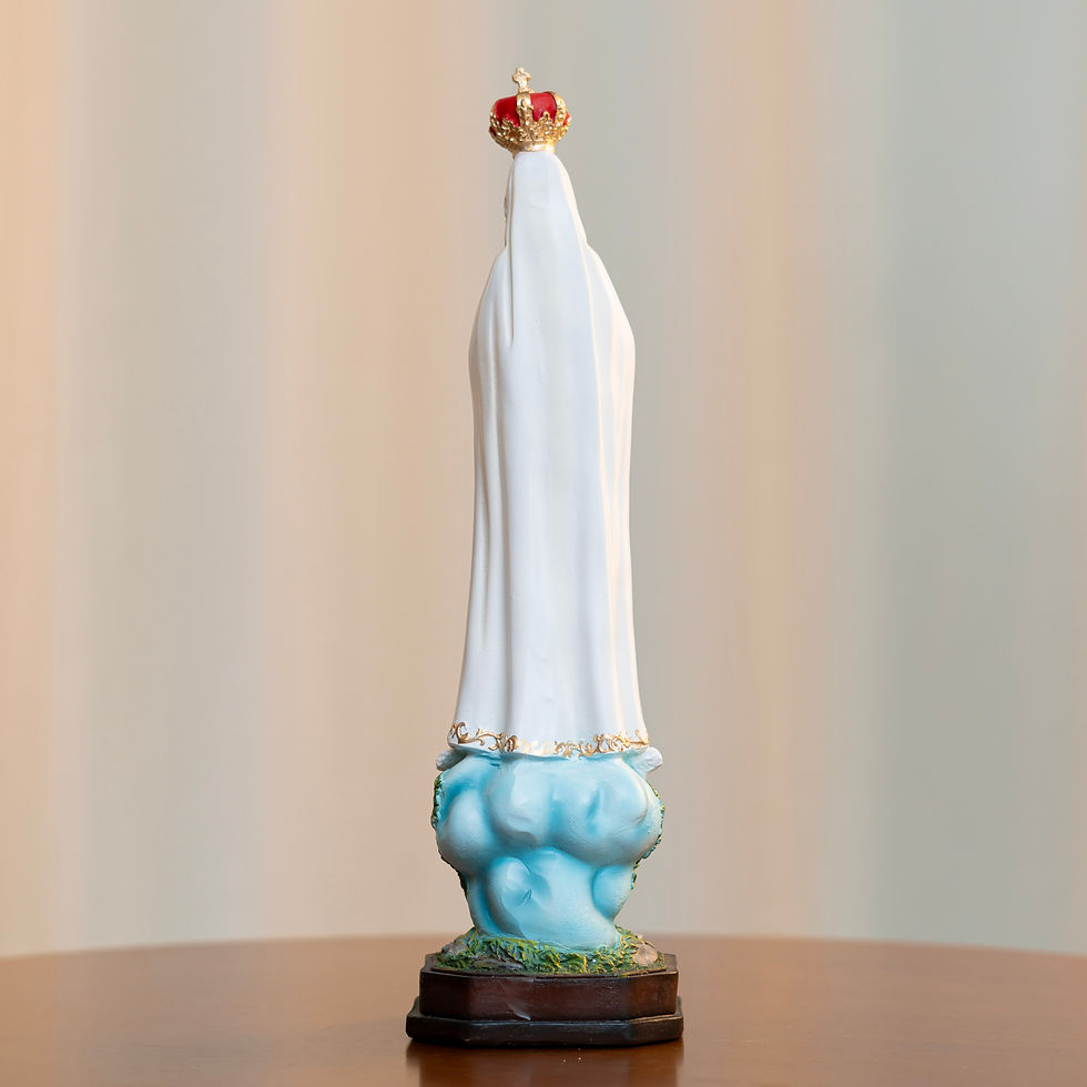 Miniatura: Nossa Senhora de Fátima 20, 30 e 40cm Resina (C/ Coroa)