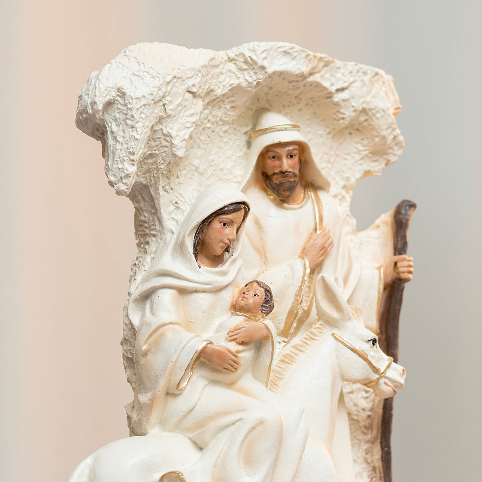 Miniatura: Nossa Senhora do Desterro 22cm Marfim Resina