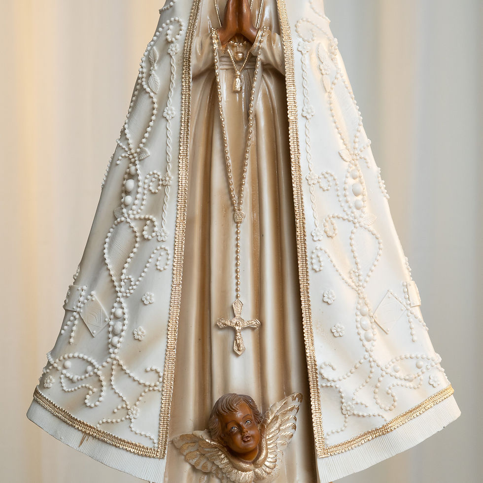 Miniatura: Nossa Senhora Aparecida Marfim (C/ Auréola) 70cm Resina