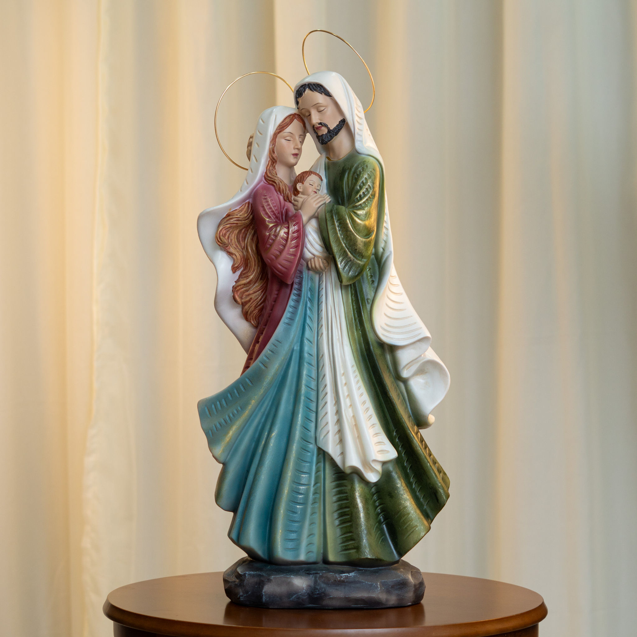 Sagrada Família Afetuosa (C/ Auréola) 70cm Resina