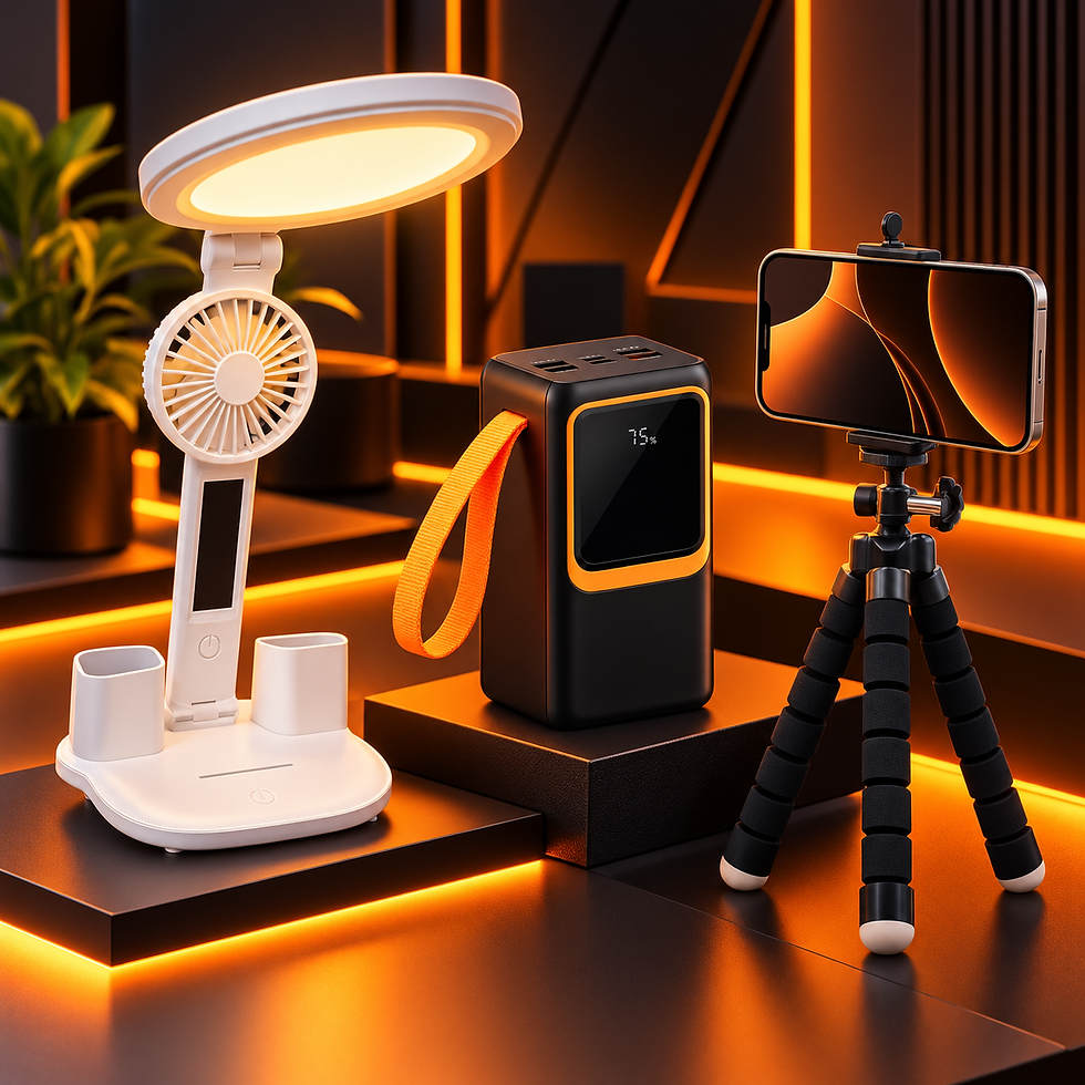 Trio de Gadgets em Estúdio Tecnológico.png