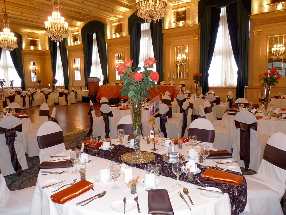 Fall wedding reception
