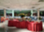 Buffet setup on the dance floor