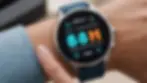 Close-up view of smart wearable device with health monitoring features