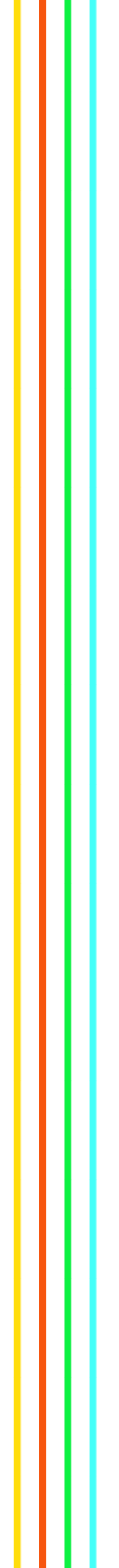 ISCF stripes in Yellow, Red, Green and Blue