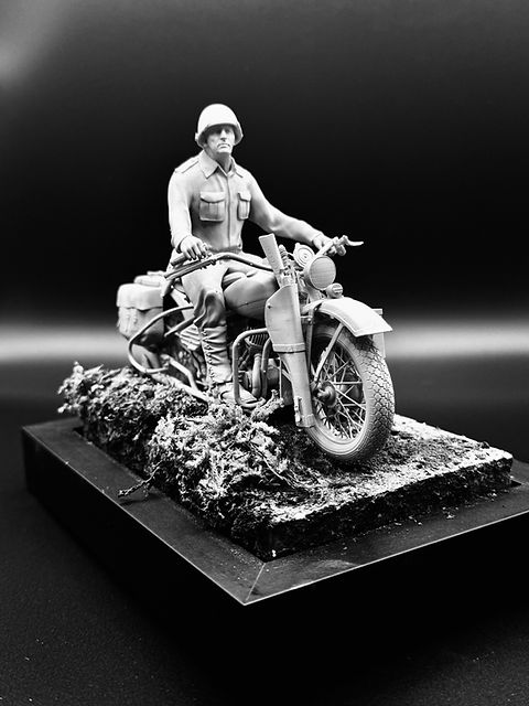 Harley the soldiers friend 壁掛け立体 1/16 WLA Harley Davidson with Figure | 3D Gizmo Store
