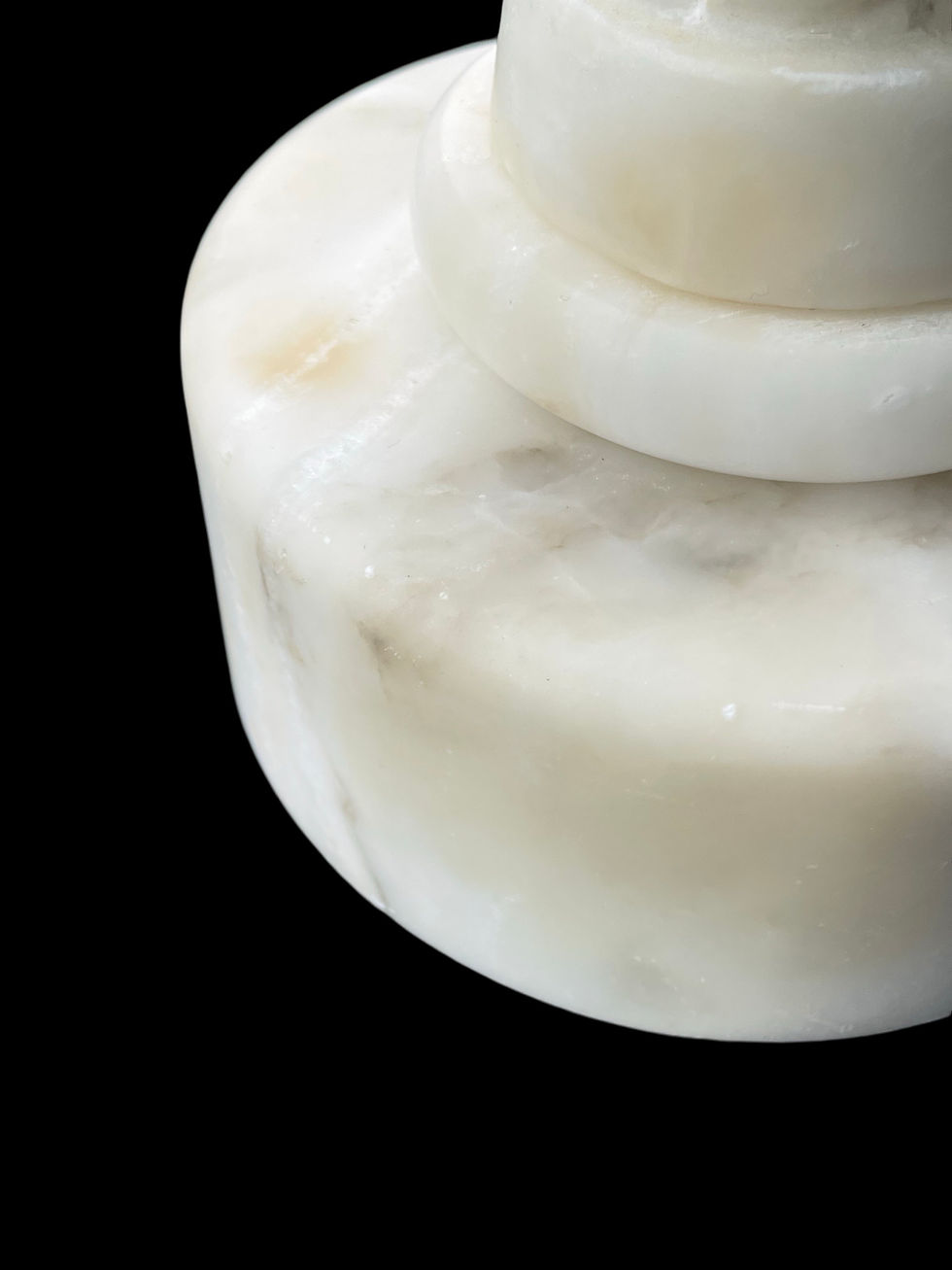 Thumbnail: Vintage Carved Alabaster Horse Table Lamp