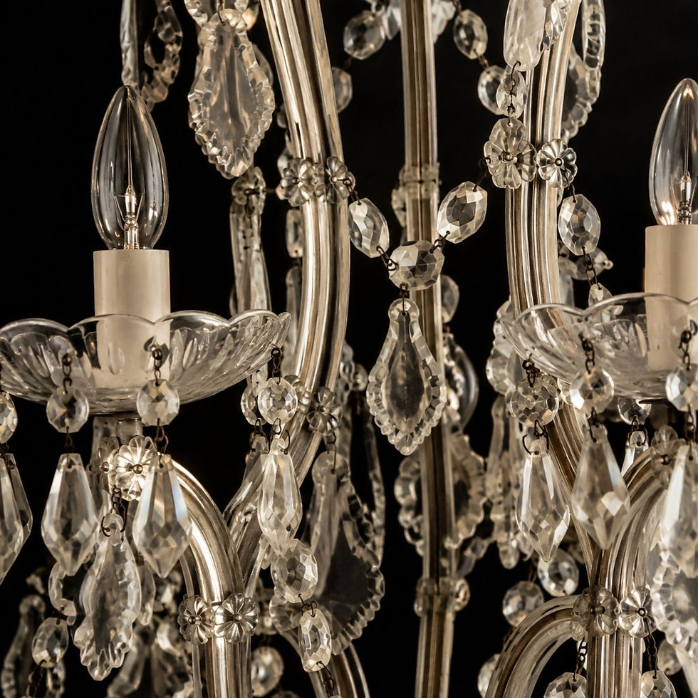 Thumbnail: Large Vintage 18-Arm Marie Thérèse Crystal Chandelier