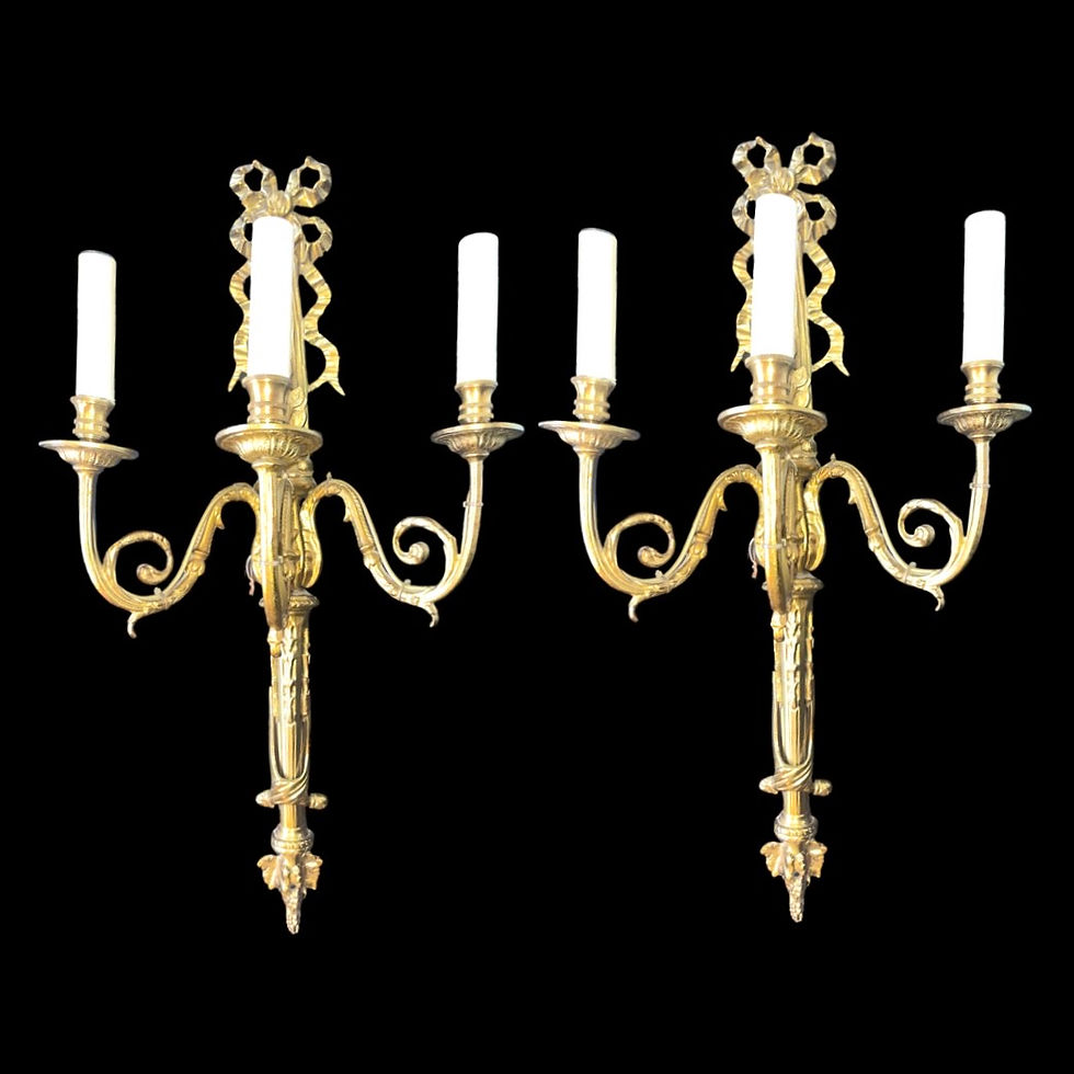 1980's Louis XVI Style Antique Wall Lights