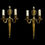 Thumbnail: Pair of Vintage French Brass Acorn Wall Lights