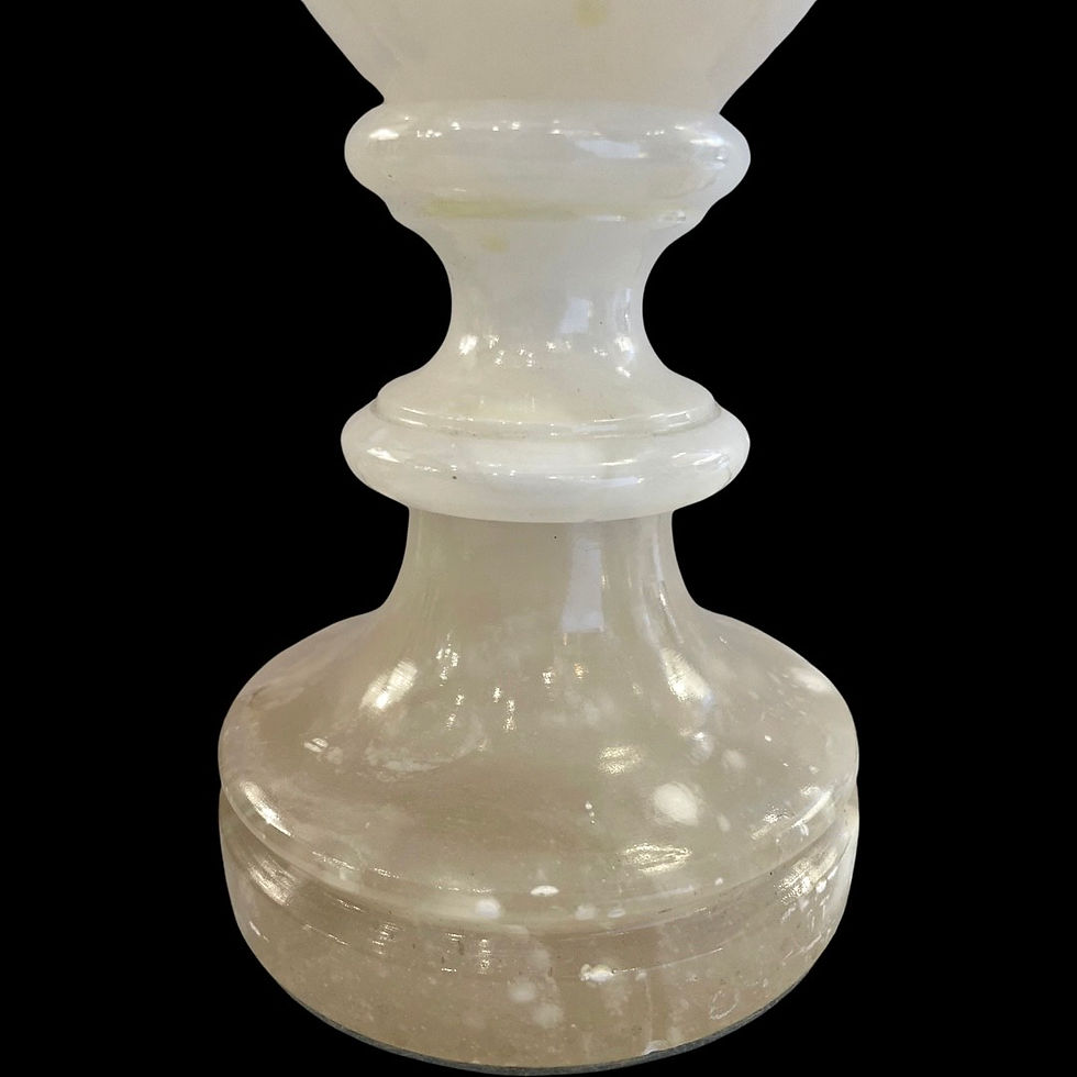 Thumbnail: Pair of Vintage 1980's Alabaster Table Lamps