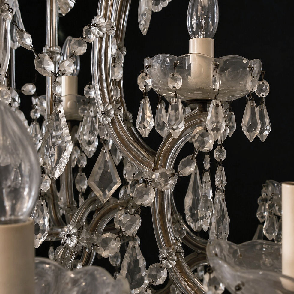 Thumbnail: Large Vintage 18-Arm Marie Thérèse Crystal Chandelier