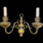 Thumbnail: Pair of 1930's Dutch Flemish Brass Wall Sconces