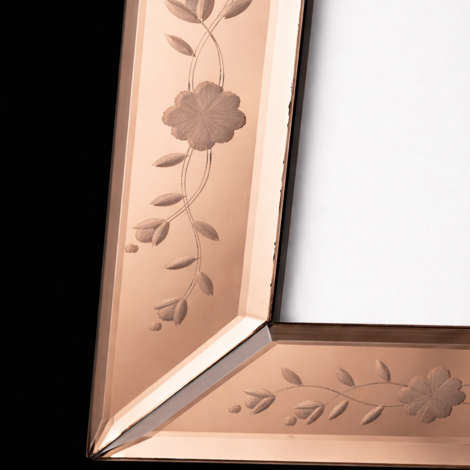 Thumbnail: 1950s Rose Mirrored Picture Frames