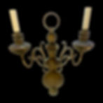 Thumbnail: Pair of 1930's Dutch Flemish Brass Wall Sconces