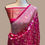 Thumbnail: hot pink pure katan silk banarasi allover jaal saree front view