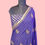 Thumbnail: blue pure chiffon golden work saree front view