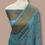 Thumbnail: turquoise blue khaddi chiffon handloom banarasi saree antique zari front view