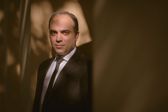 A portrait photography of conductor Arman Tigranyan