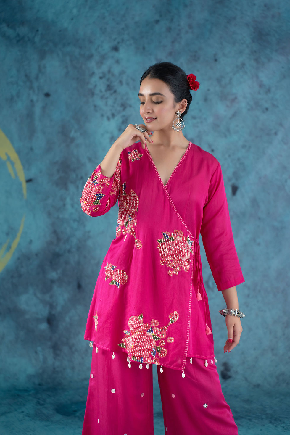 Thumbnail: Blossom Wrap Kurta & Pants