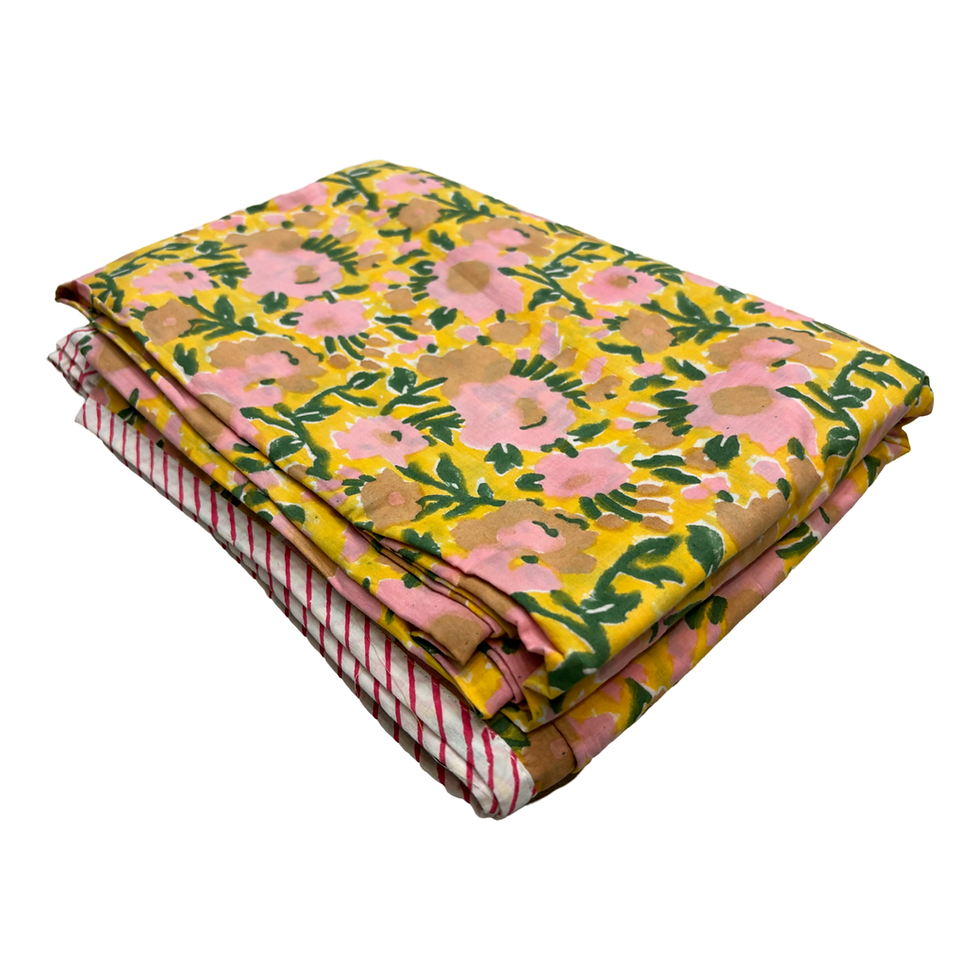 Thumbnail: Indian Block Print Dohar 90 x 108 inch