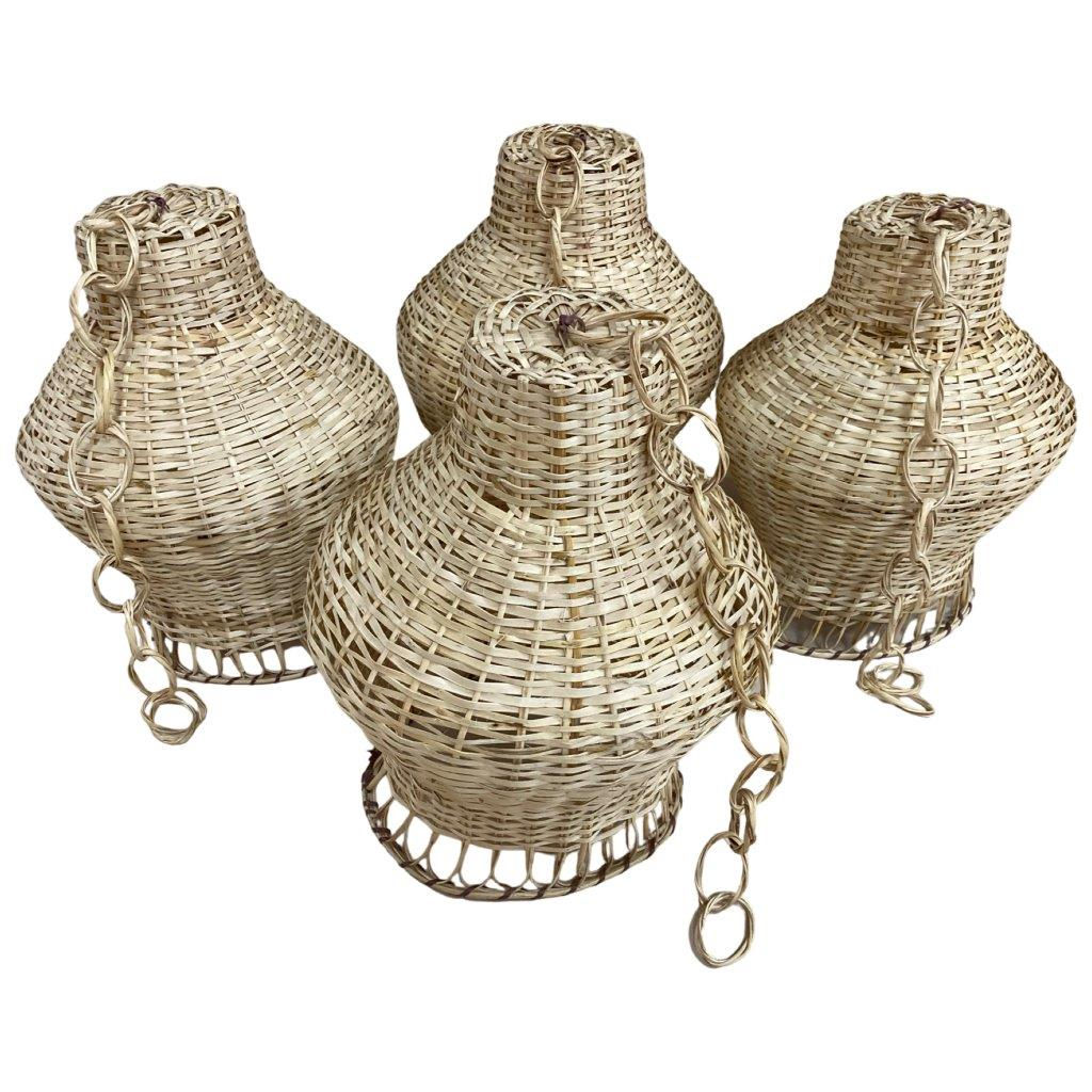 Handwoven Hanging Lamps $50 - $60
