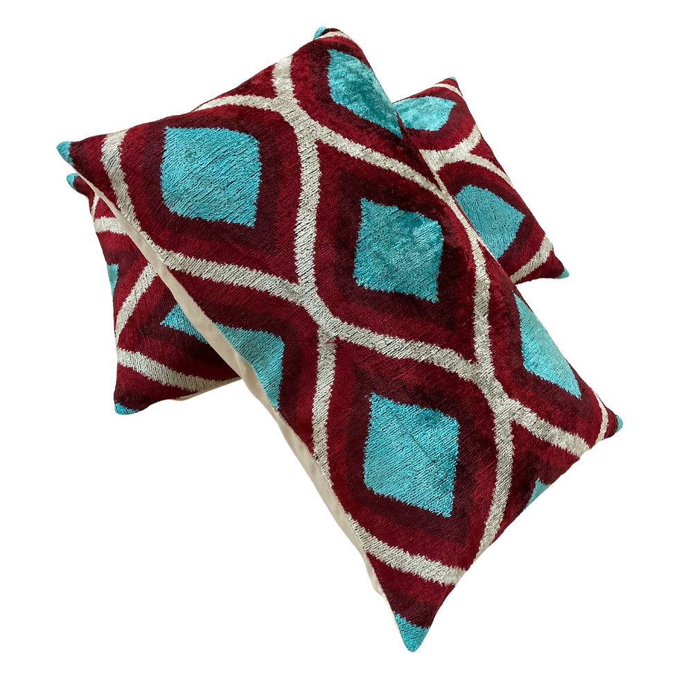 Thumbnail: Uzbeki Silk Velvet Pillow Covers $75 to $95