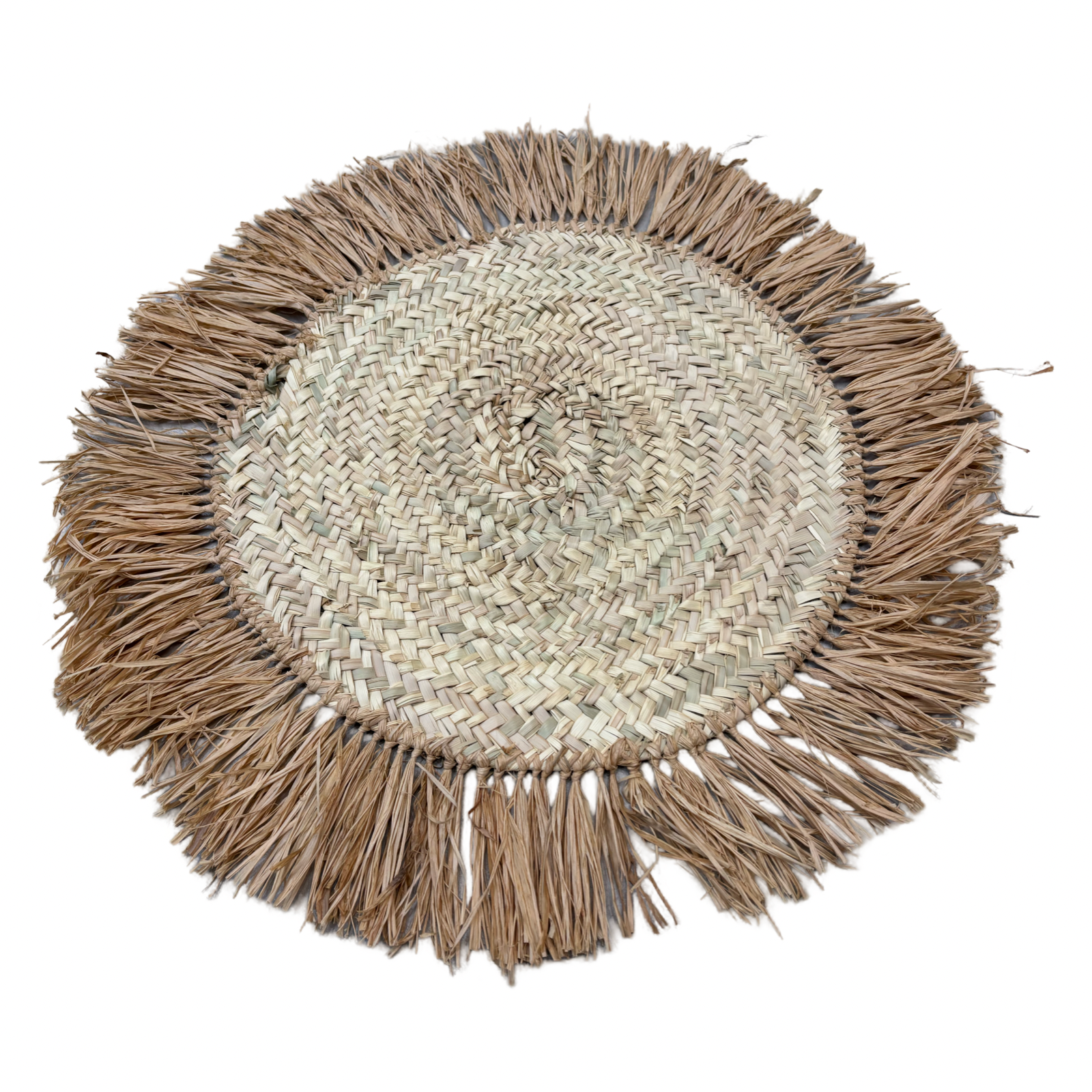 Large Moroccan Woven Palm Placemat 45cm