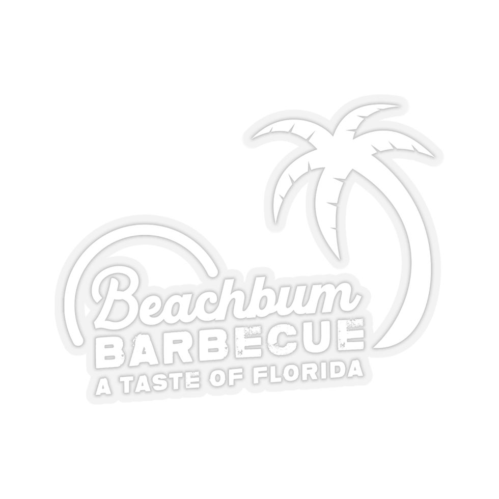 Beachbum BBQ A Taste of Florida Simply White Sticker